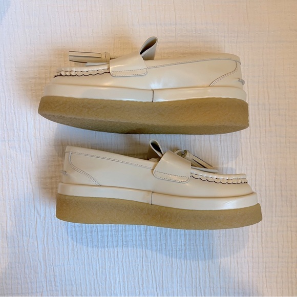 Chloe Jamie Tassel Platform Loafers in Ivory, Size 37 - Picture 8 of 15